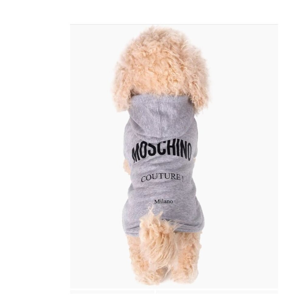 New Moschino cotton logo dog hoodie